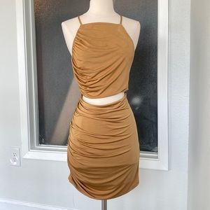Bare midriff dress